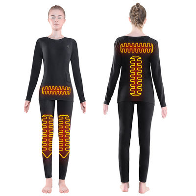 Frauen Premium Winter lange warme Elektrische Oberteile Hosen Anzug Set Kleidung Heizung Fleece Heizung Thermal Anzug Unterwäsche