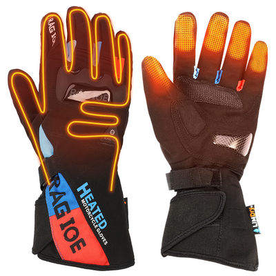 Schwarzer rutschfester Akku erhitzte Winter-Handschuhe für Motorradfahren Ski fahrendes CER-FCC