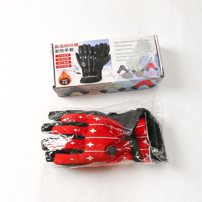 Batteriebetriebene Arbeits-Handschuhe rote Finger-Touch Screen elektrische erhitzte Snowboard-Handschuhe Lycra