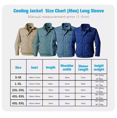 ODM Blue Air bedingte Batterie-abkühlende Jacke der Hemd-7.2V mit Ventilator