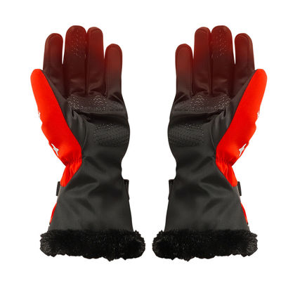 Batteriebetriebene Arbeits-Handschuhe rote Finger-Touch Screen elektrische erhitzte Snowboard-Handschuhe Lycra