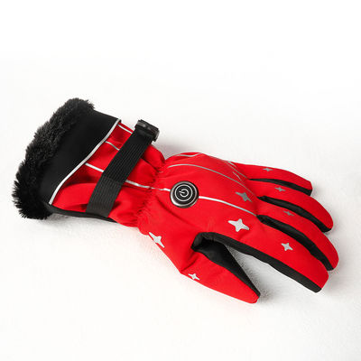 Batteriebetriebene Arbeits-Handschuhe rote Finger-Touch Screen elektrische erhitzte Snowboard-Handschuhe Lycra
