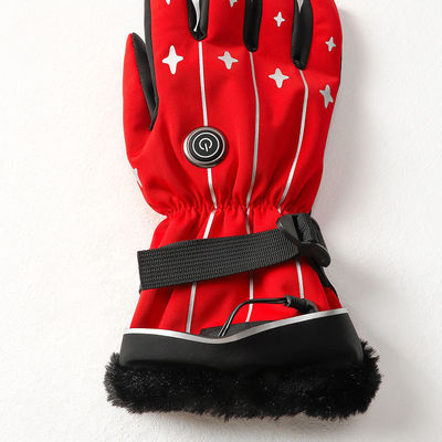 Batteriebetriebene Arbeits-Handschuhe rote Finger-Touch Screen elektrische erhitzte Snowboard-Handschuhe Lycra
