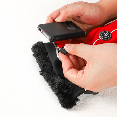 Batteriebetriebene Arbeits-Handschuhe rote Finger-Touch Screen elektrische erhitzte Snowboard-Handschuhe Lycra