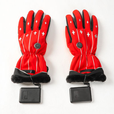 Batterie des Winter-Reiten4000mah erhitzte im Freien Winter-Handschuh-der roten erhitzten Handschuh-Frauen