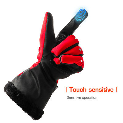 Batterie des Winter-Reiten4000mah erhitzte im Freien Winter-Handschuh-der roten erhitzten Handschuh-Frauen
