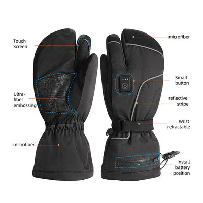 Winter-Eislauf7.2v wieder aufladbare batteriebetriebene erhitzte Handschuhe elektrischer thermischer Heiz-Ski Mittens für Mann-Frauen
