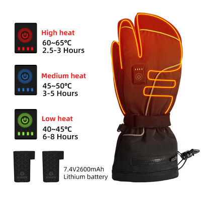 Winter-Eislauf7.2v wieder aufladbare batteriebetriebene erhitzte Handschuhe elektrischer thermischer Heiz-Ski Mittens für Mann-Frauen