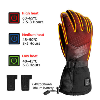 Lithium-Wiederaufladbare Fischerei-Winterhandschuhe mit 7,4V-Akku-Leistung Elektrohandschuhe zum Skifahren