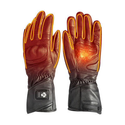 Schafsfelle Schwarz XXL Heizhandschuhe für den Winter 7,2 V Akkuheizhandschuhe für Männer Frauen