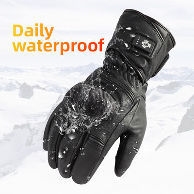 Schafsfelle Schwarz XXL Heizhandschuhe für den Winter 7,2 V Akkuheizhandschuhe für Männer Frauen