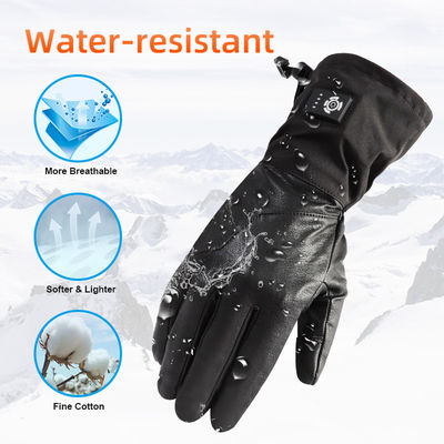 Winddichtes synthetisches Leder Elektroheizte Skiehandschuhe Batteriebetriebene Handschuhe zur Jagd