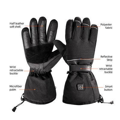 Dicke wiederaufladbare Lithium-Ionen-Batterie mit Heizung Winterhandschuhe 7,4 V Batterie-Skihandschuhe mit 3 Temperaturgetriebenen