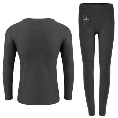 Elektrisch beheizte Thermalunterwäsche Set wiederaufladbare Männer Reisen beheizte Hosen und Top