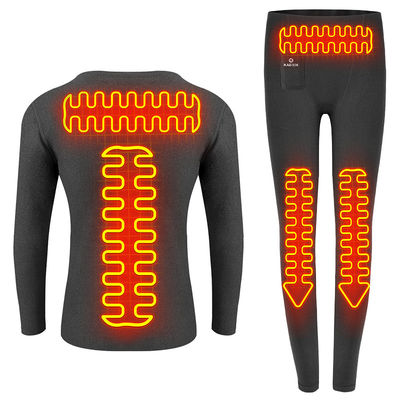 Elektrisch beheizte Thermalunterwäsche Set wiederaufladbare Männer Reisen beheizte Hosen und Top