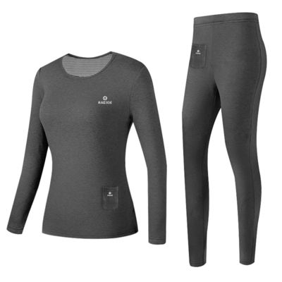 Fleece-Linierte Elektro-Heizunterwäsche Set Frauen Wireless Fernbedienung Temperatur