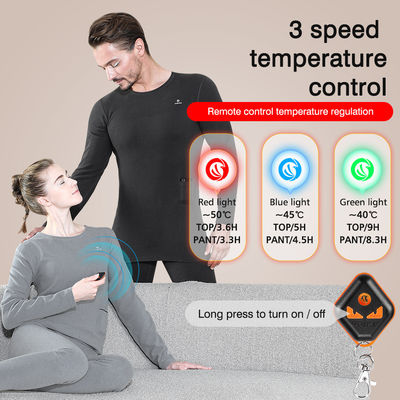 Fleece-Linierte Elektro-Heizunterwäsche Set Frauen Wireless Fernbedienung Temperatur