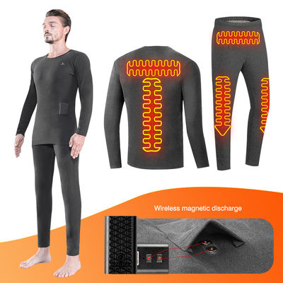 Winter Elektrisch beheizte Unterwäsche Set Fleece Thermal Tops Hosen Skiheizung Körperanzug