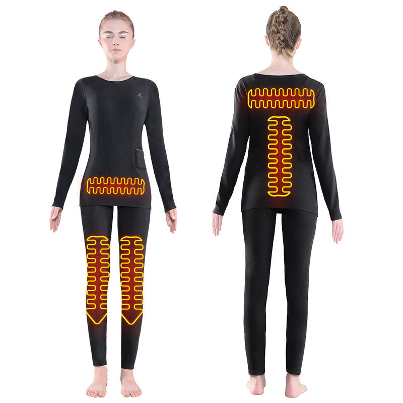 Frauen Premium Winter lange warme Elektrische Oberteile Hosen Anzug Set Kleidung Heizung Fleece Heizung Thermal Anzug Unterwäsche